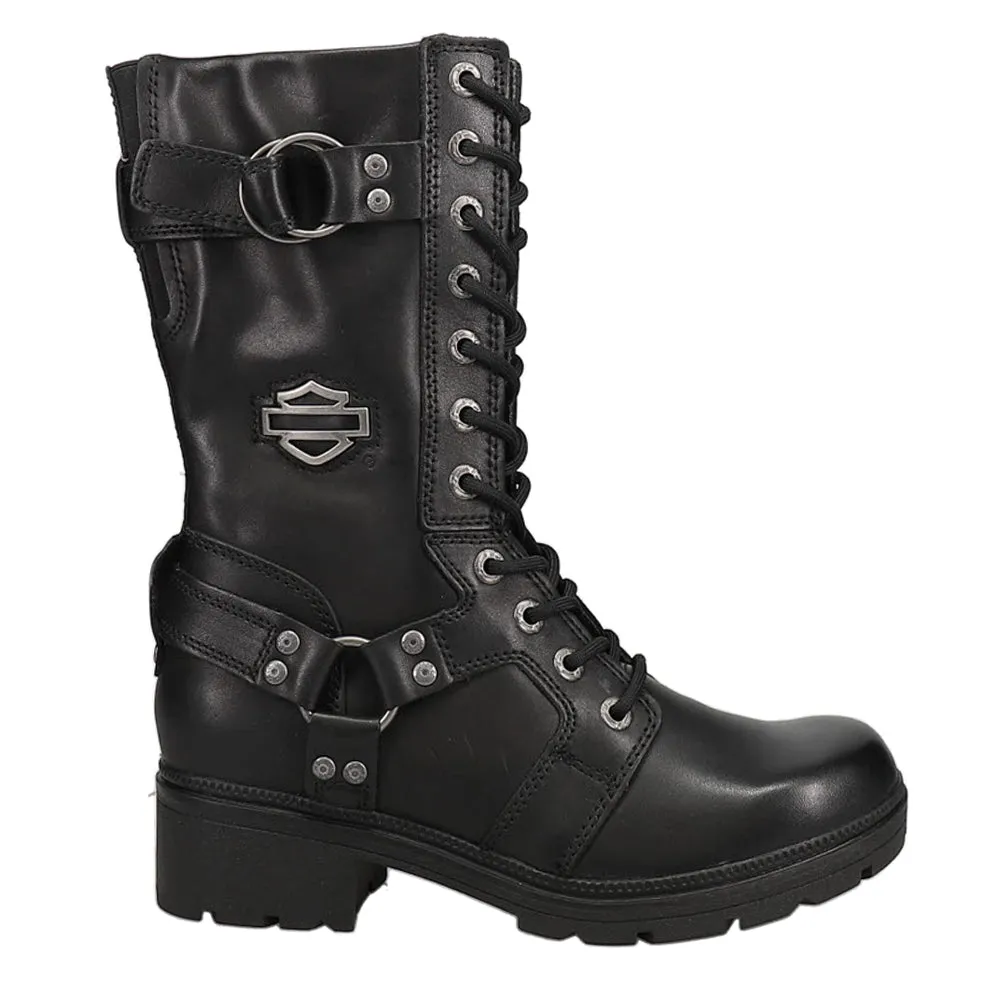 Eda Round Toe Zippered Motorcycle Boots