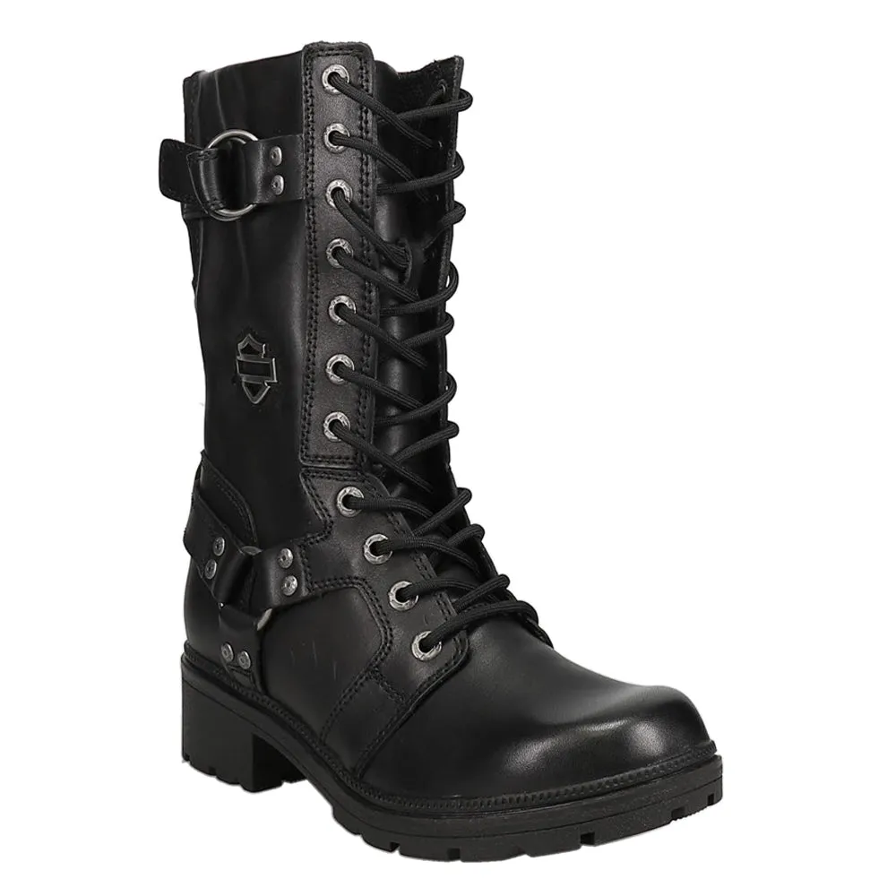 Eda Round Toe Zippered Motorcycle Boots