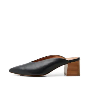 Emma mule leather - BLACK