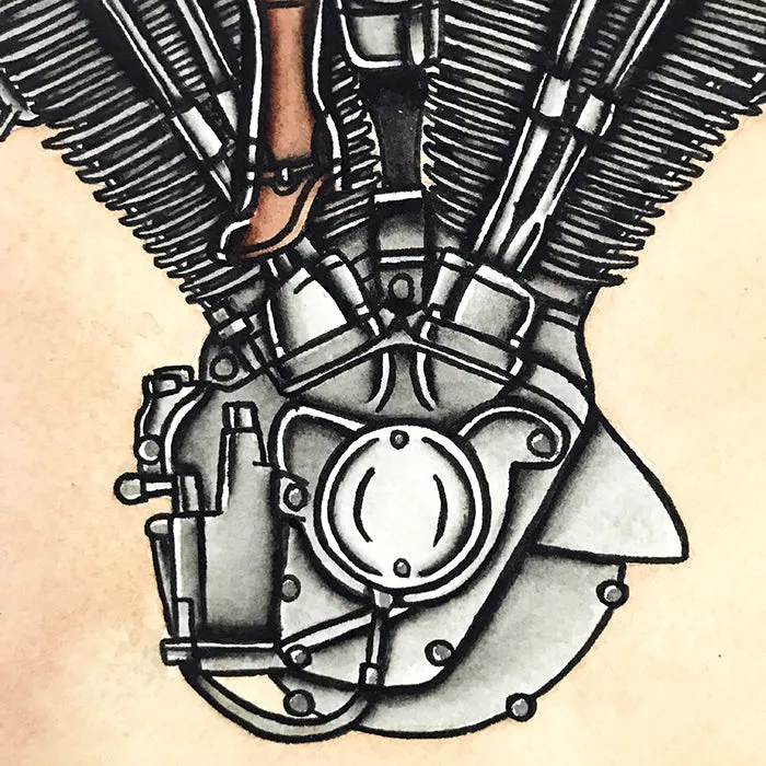 Evolution Engine Pinup Print