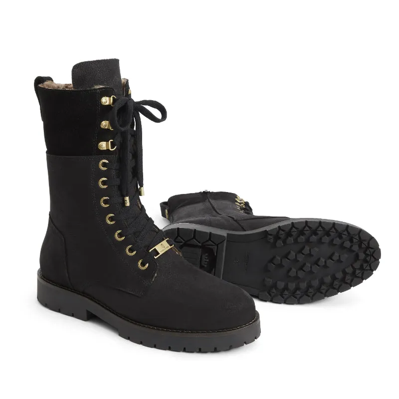 Fairfax & Favor Anglesey Ladies Shearling Lined Boot (Stockist Exclusive) - Black