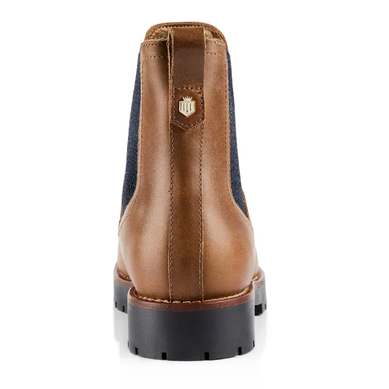 Fairfax & Favor Boudica Fur-Lined Ladies Leather Boot - Oak