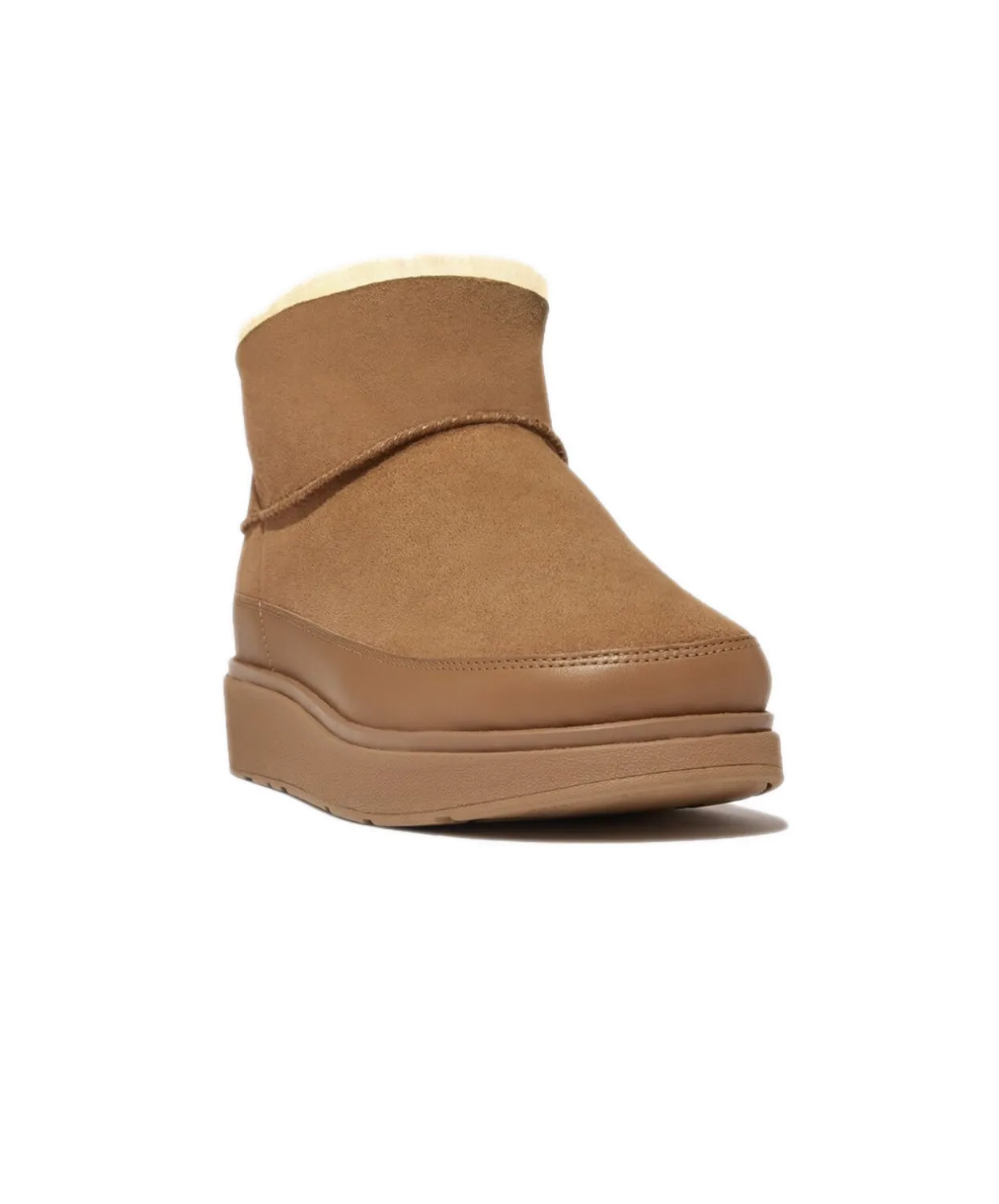 FitFlop Gen-FF Mini Double-Faced Shearling Boots Tan