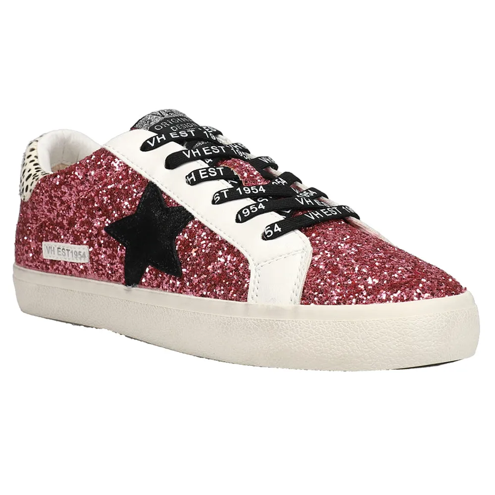 Flair Glitter Cow Print Slip On Sneakers