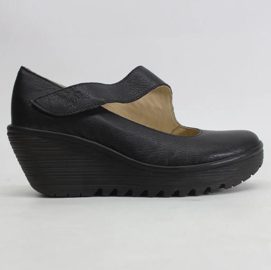 Fly London YASI 682 Black Womens Wedge Heel Mary Jane Shoes - UK 5