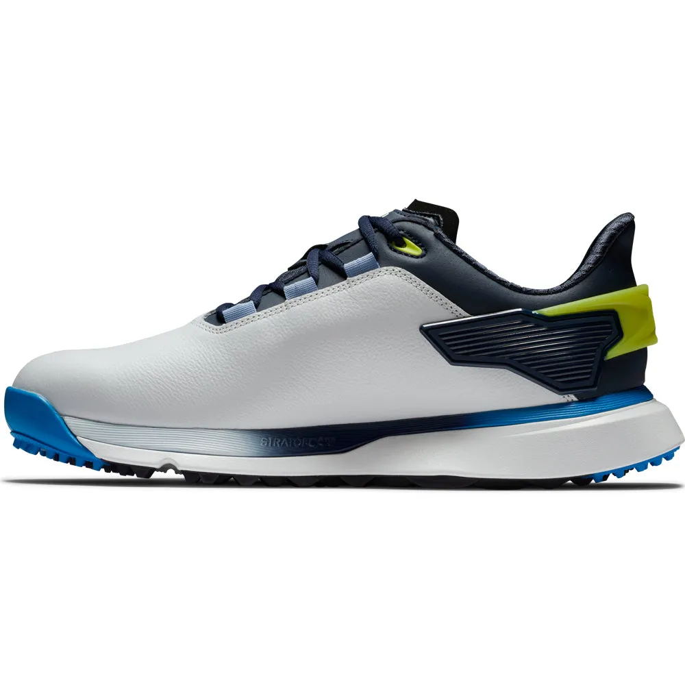 FootJoy Pro SLX Spikeless Waterproof Shoes - White/Navy/Blue