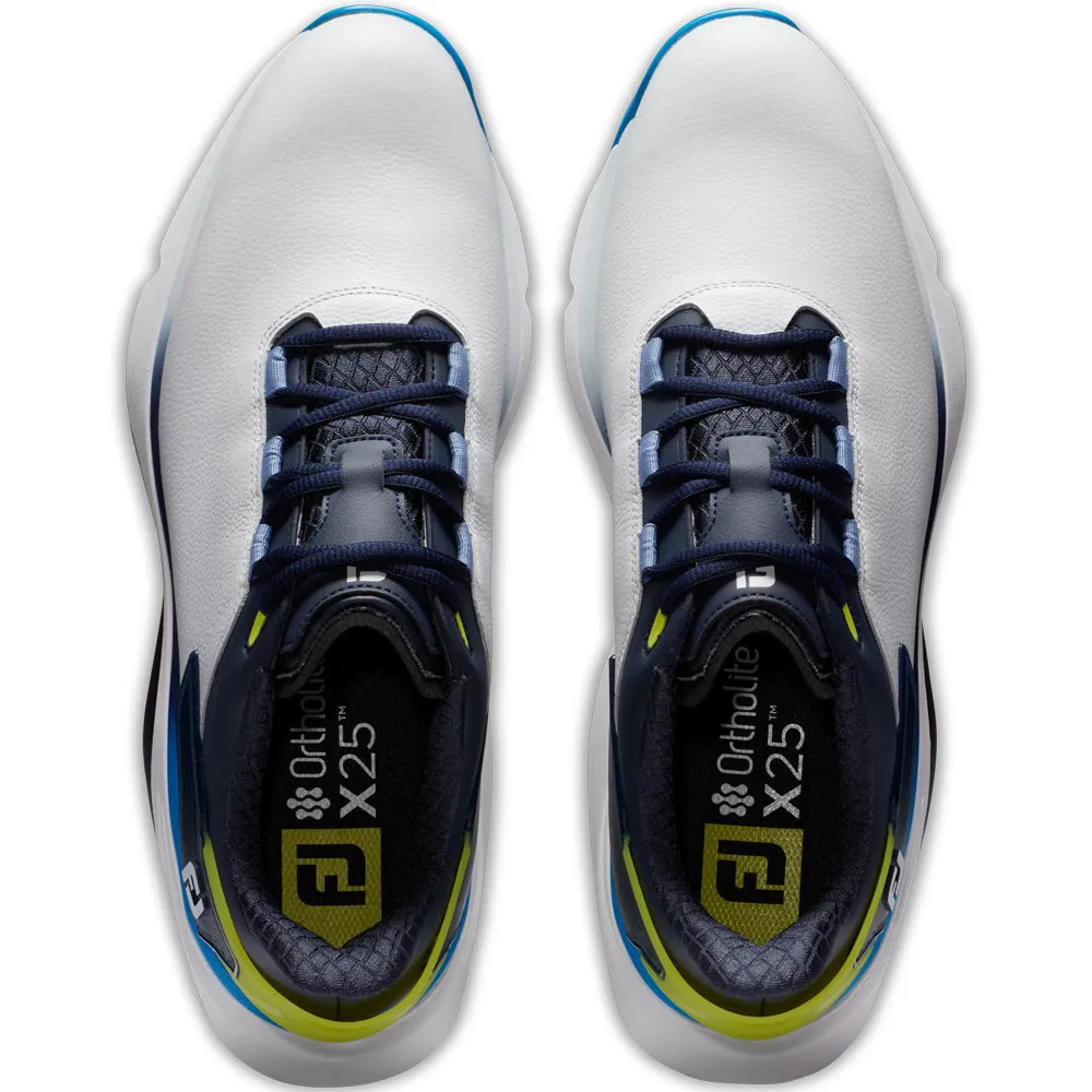 FootJoy Pro SLX Spikeless Waterproof Shoes - White/Navy/Blue