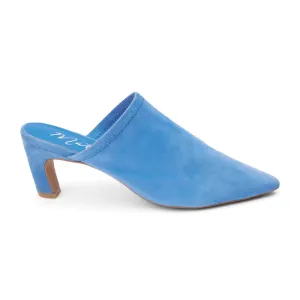 Frances Blue Heeled Mule - Blue