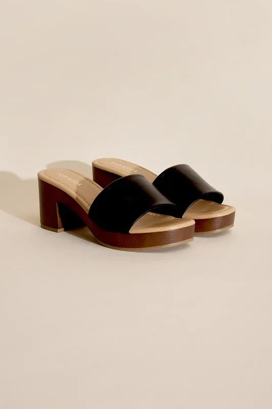 FS CLEARANCE LAUREN-1 Slide Mule Heels