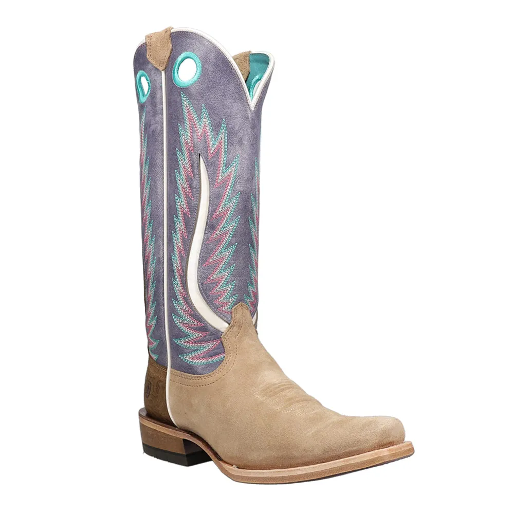 Futurity Fort Worth Embroidery Tooled-Inlay Square Toe Cowboy Boots