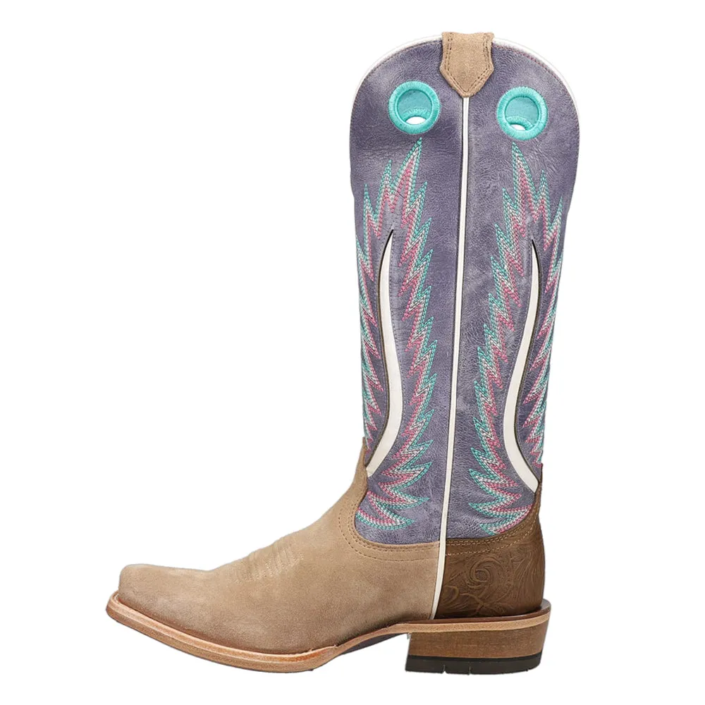 Futurity Fort Worth Embroidery Tooled-Inlay Square Toe Cowboy Boots