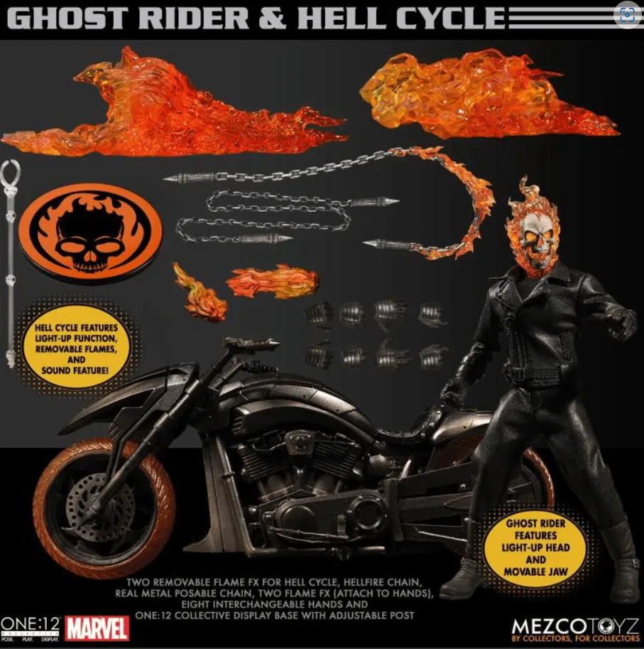 Ghost Rider and Hell Cycle One: 12 Collective Action Figure Set/ Mondo