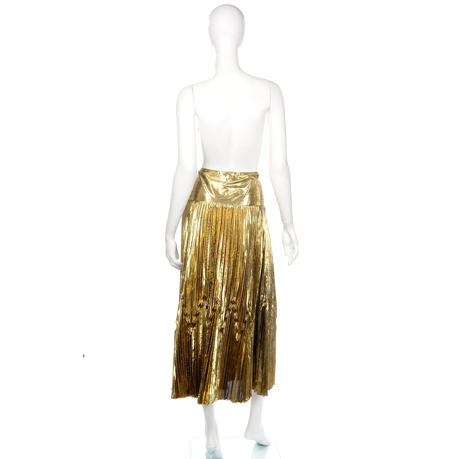 Gianni Versace for Genny Gold Lurex Avant Garde Evening Skirt