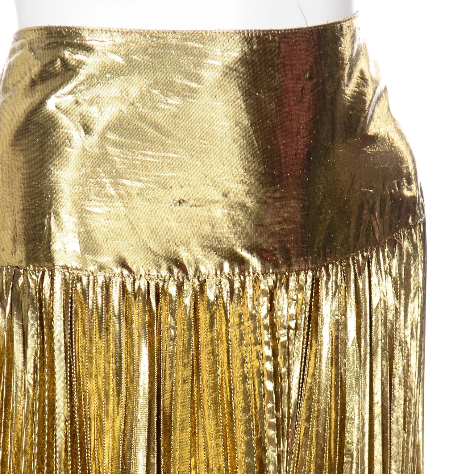 Gianni Versace for Genny Gold Lurex Avant Garde Evening Skirt