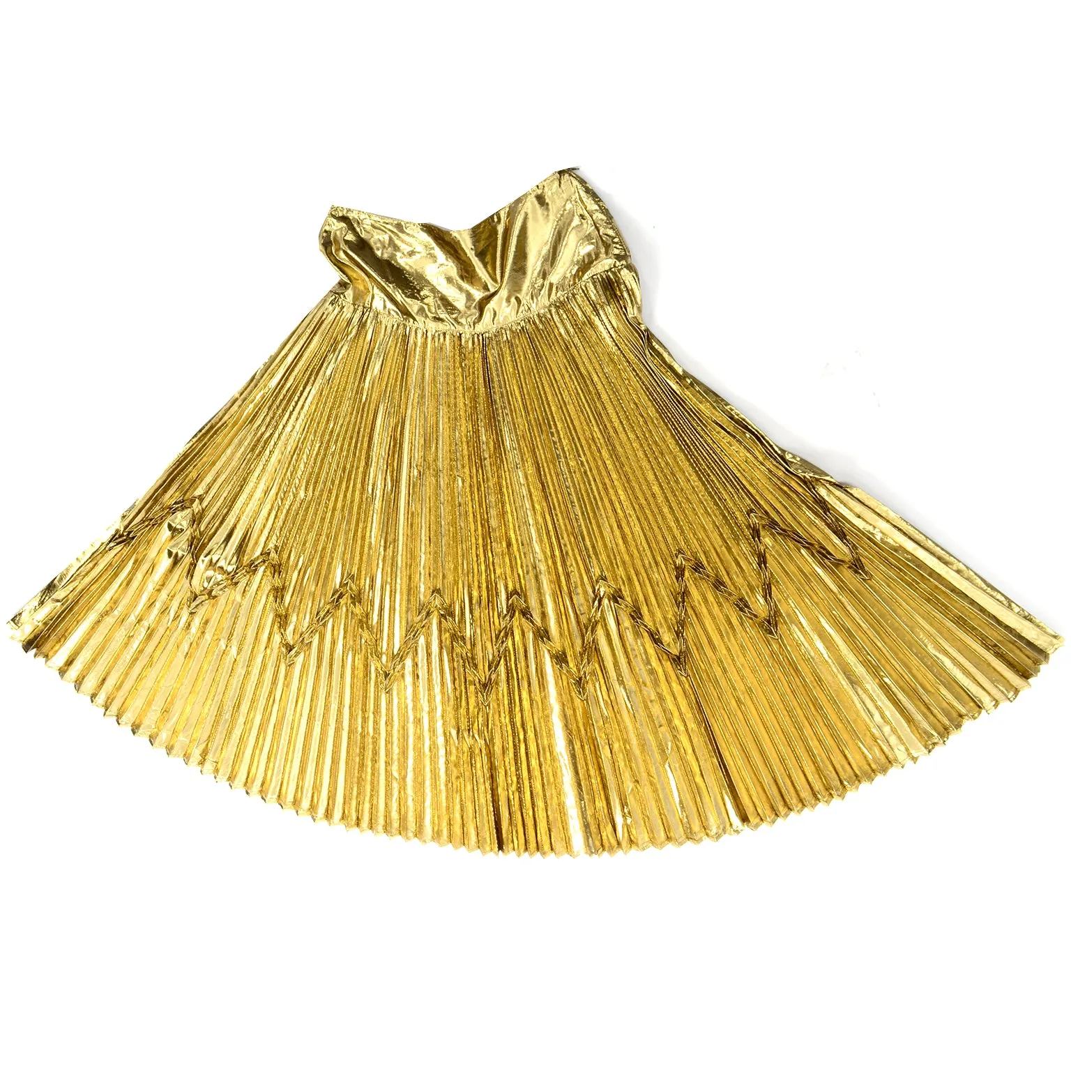 Gianni Versace for Genny Gold Lurex Avant Garde Evening Skirt