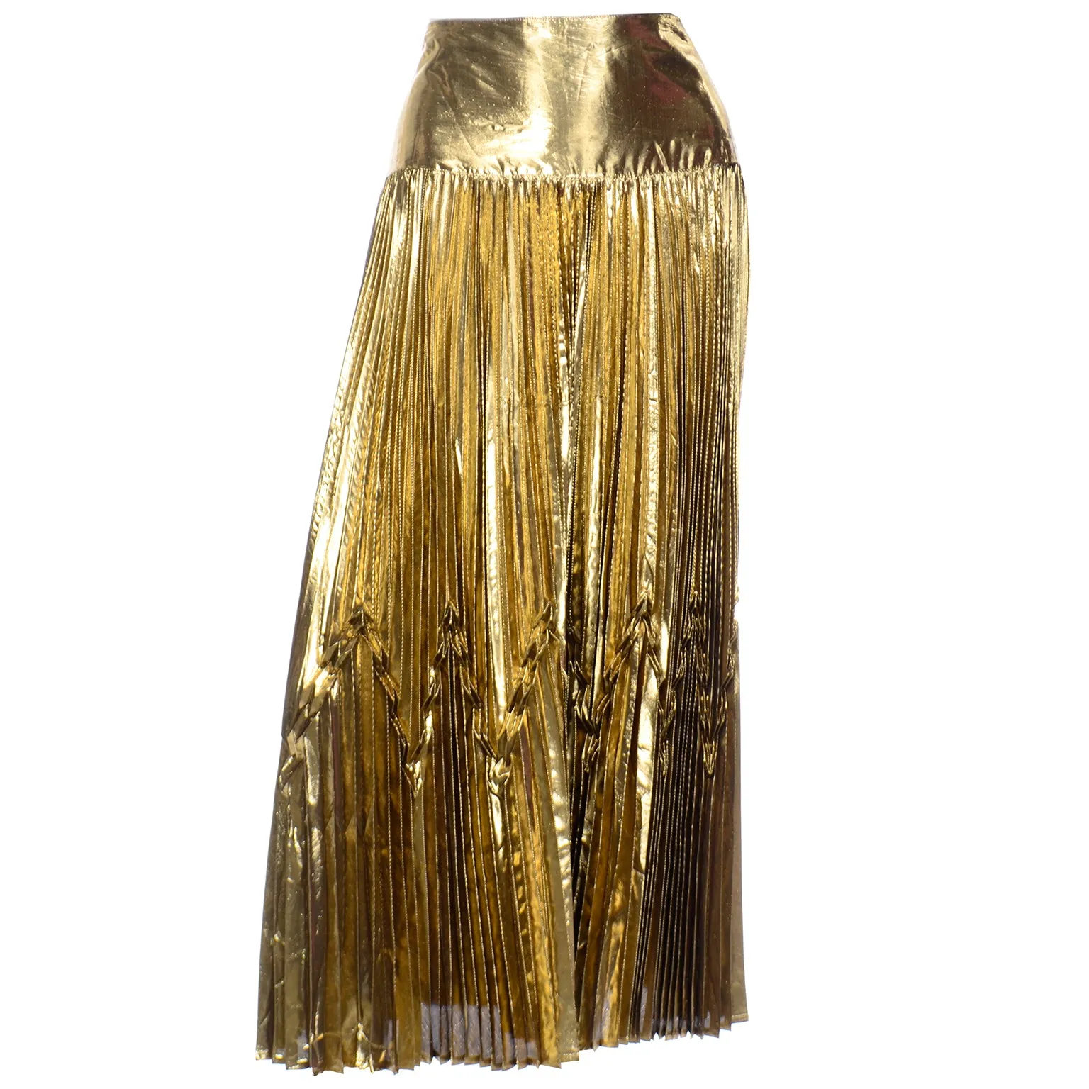 Gianni Versace for Genny Gold Lurex Avant Garde Evening Skirt