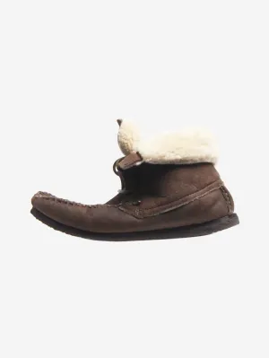 Green shearling boots - size EU 38 (UK 5)