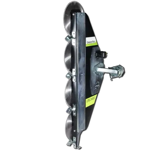 GreenTec Quadsaw | Model LRS-2402 | Working Width 7’ 10” | Blade Speed 3000-3200 RPM | For Excavators