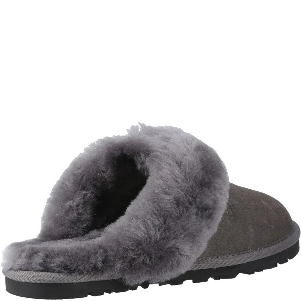 Grey Samantha Mule Slippers