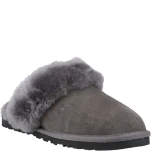 Grey Samantha Mule Slippers