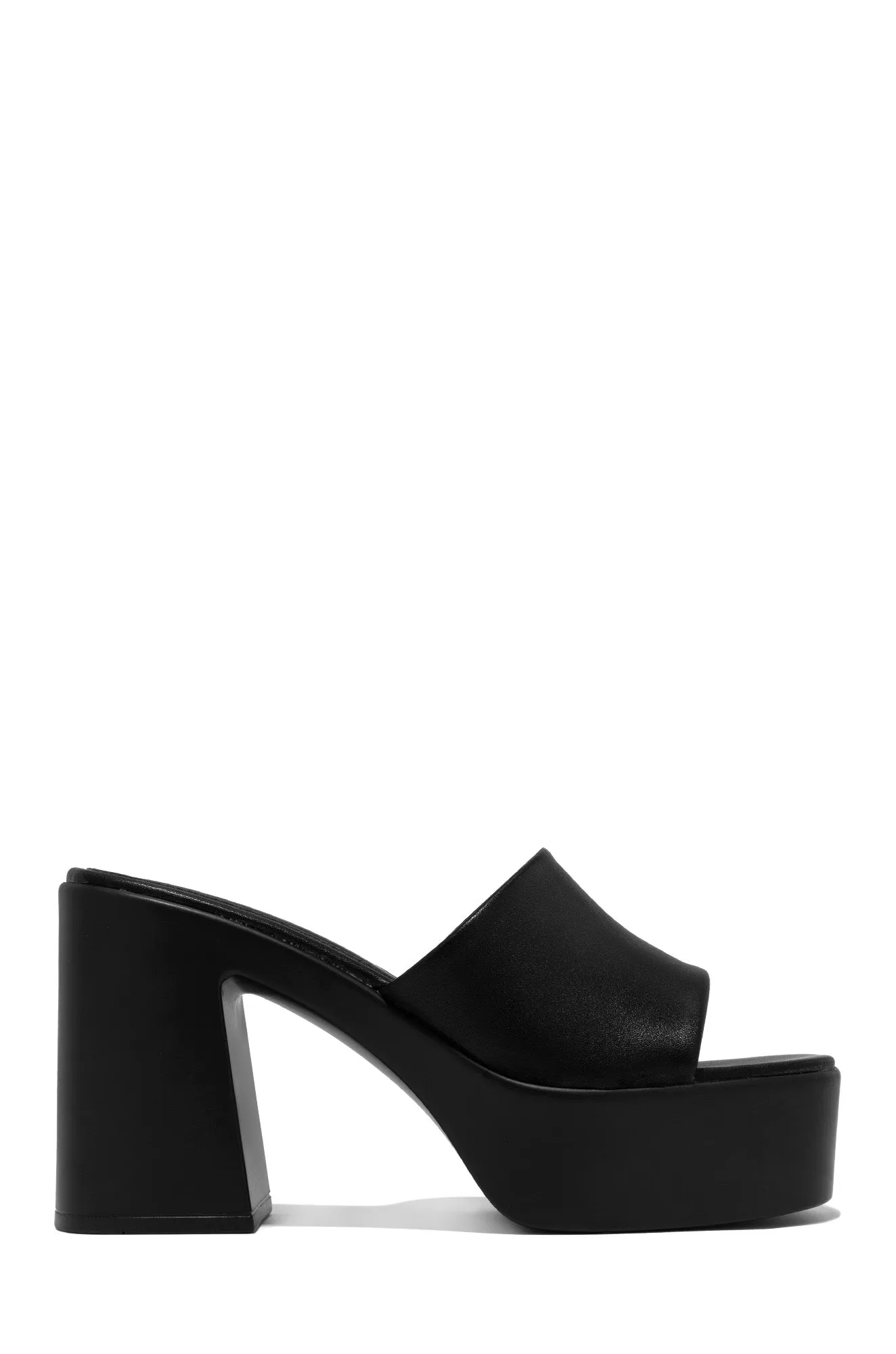 Hannah Platform Block Heel Mules - Snake