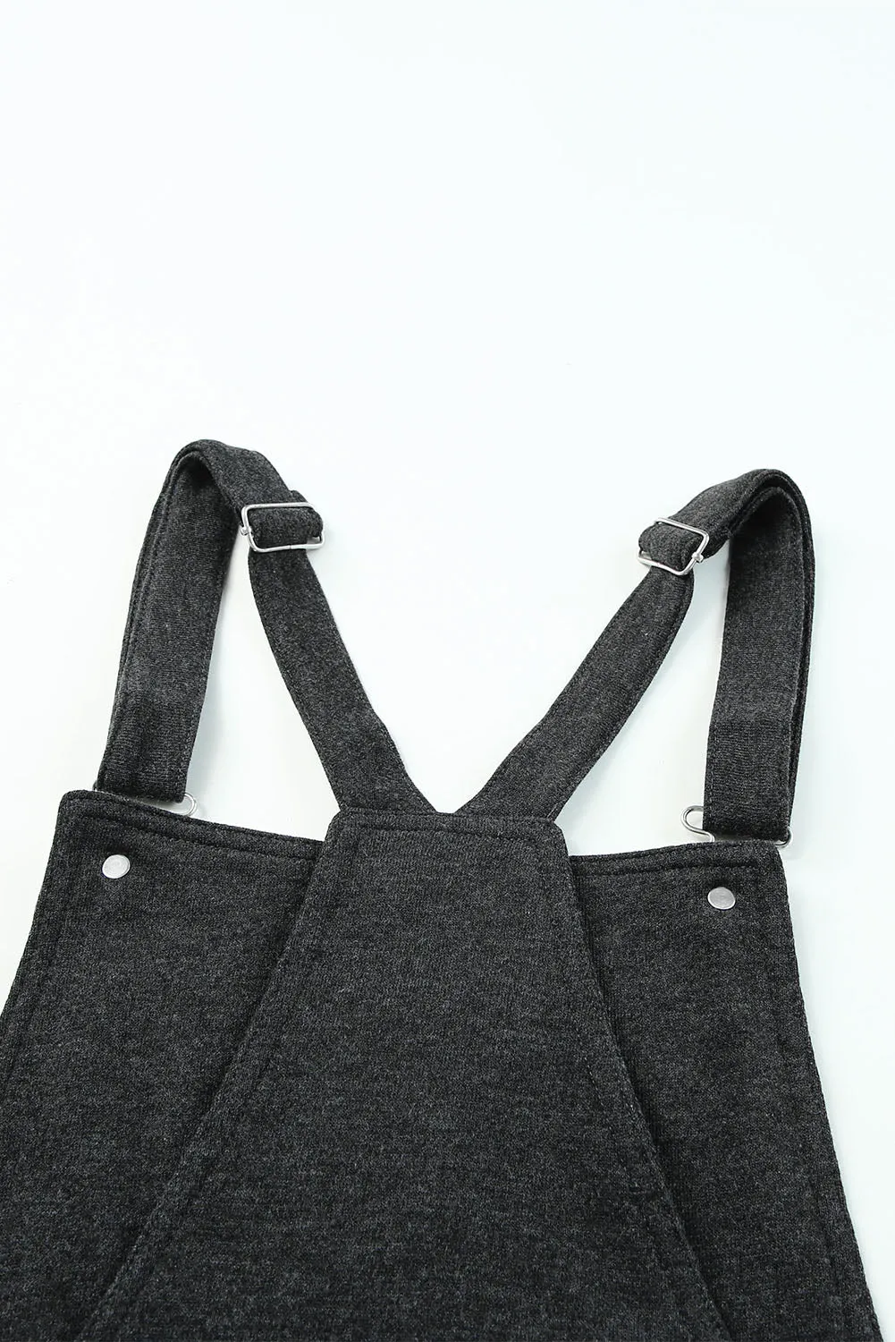 Heather Knit Drawstring Pocket Overalls