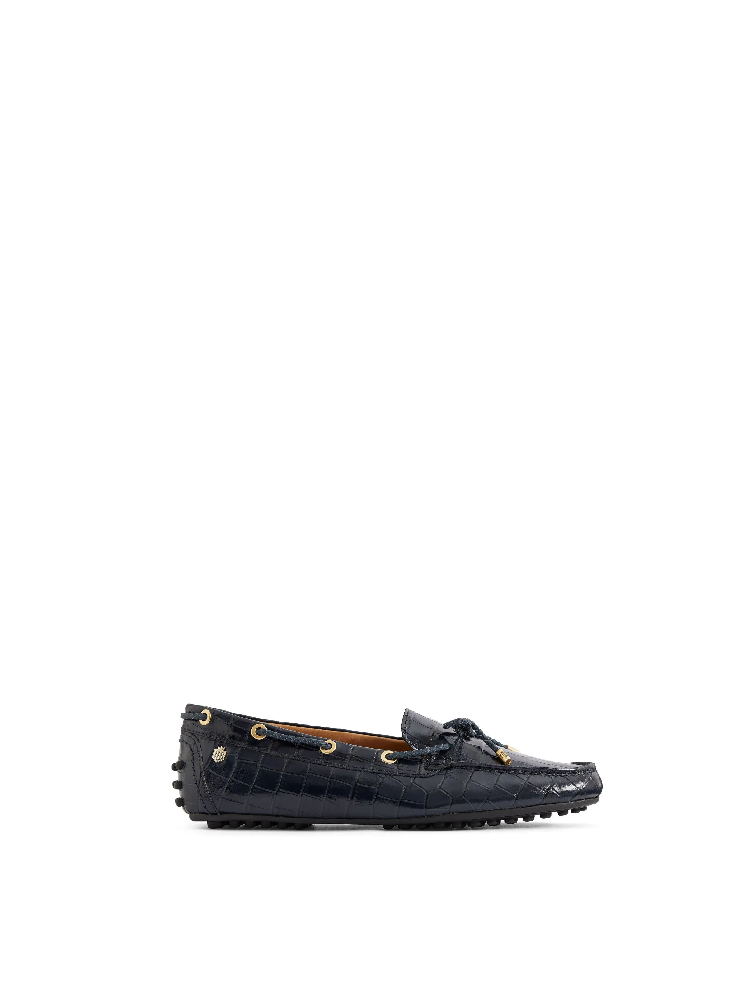 Henley - High Shine Navy Croc