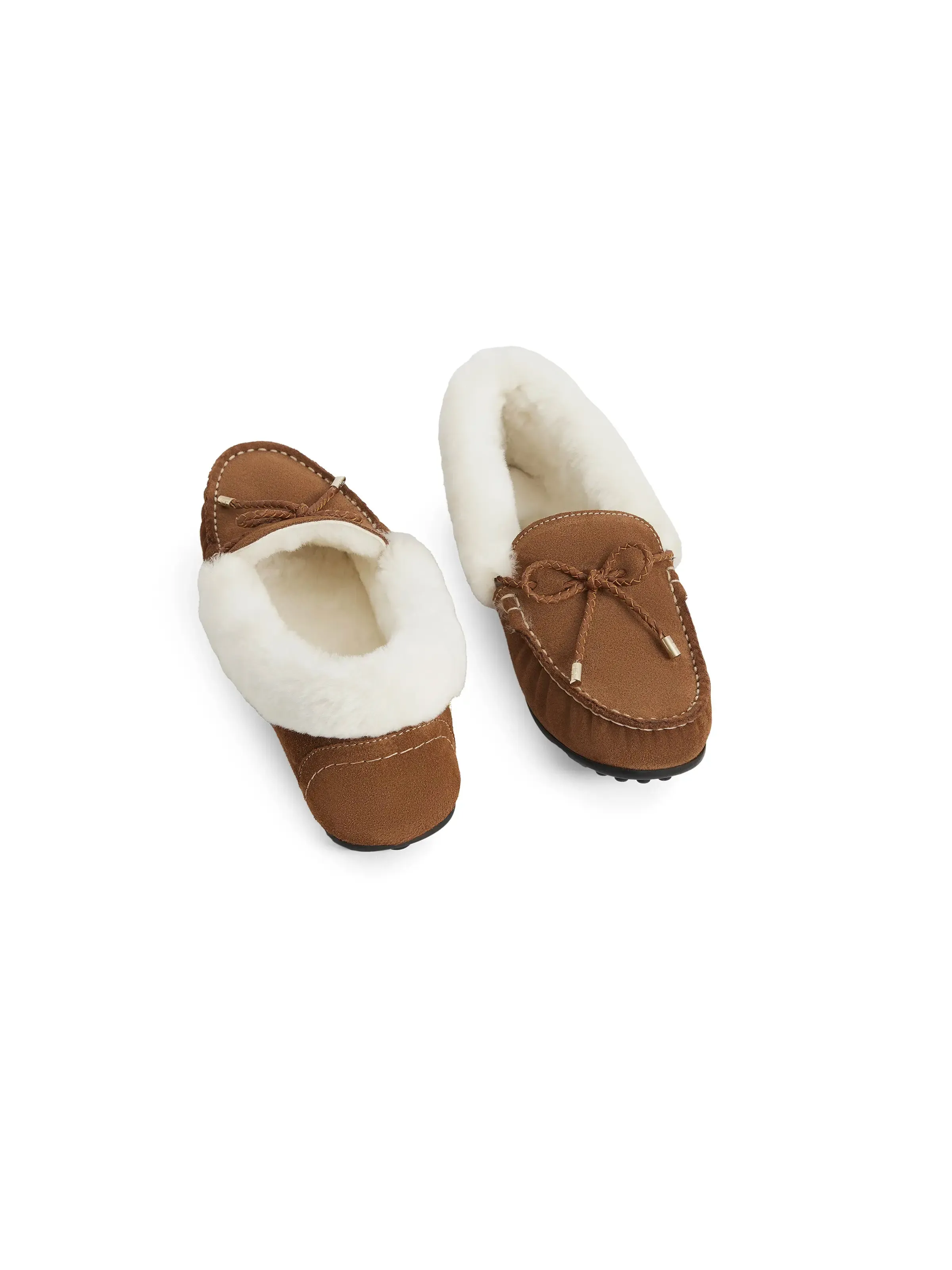 Henley Slipper - Shearling Lined Tan Suede