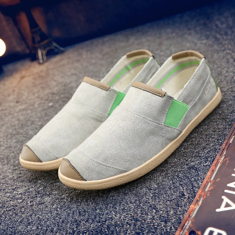 Hnzxzm Men Casual Shoes Espadrilles Slip on Breathable Classic Men Canvas Shoes Loafers Cheap Men Lazy Boat Driving Shoes For Men Comfy