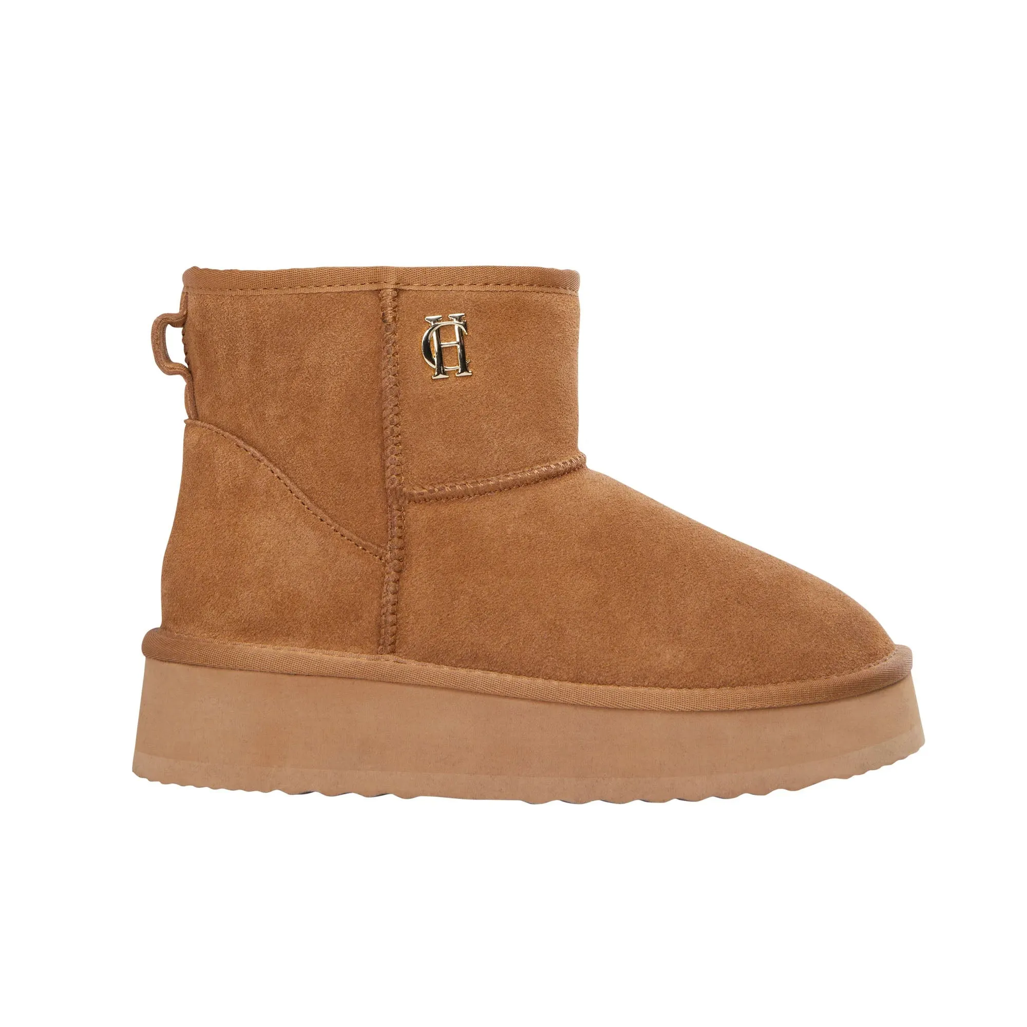 Holland Cooper Ladies Shearling Platform Boot