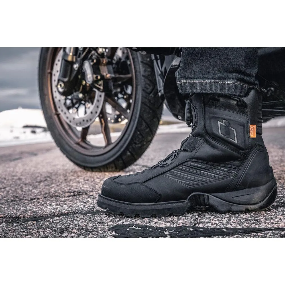 Icon Stormhawk Waterproof Boots Black