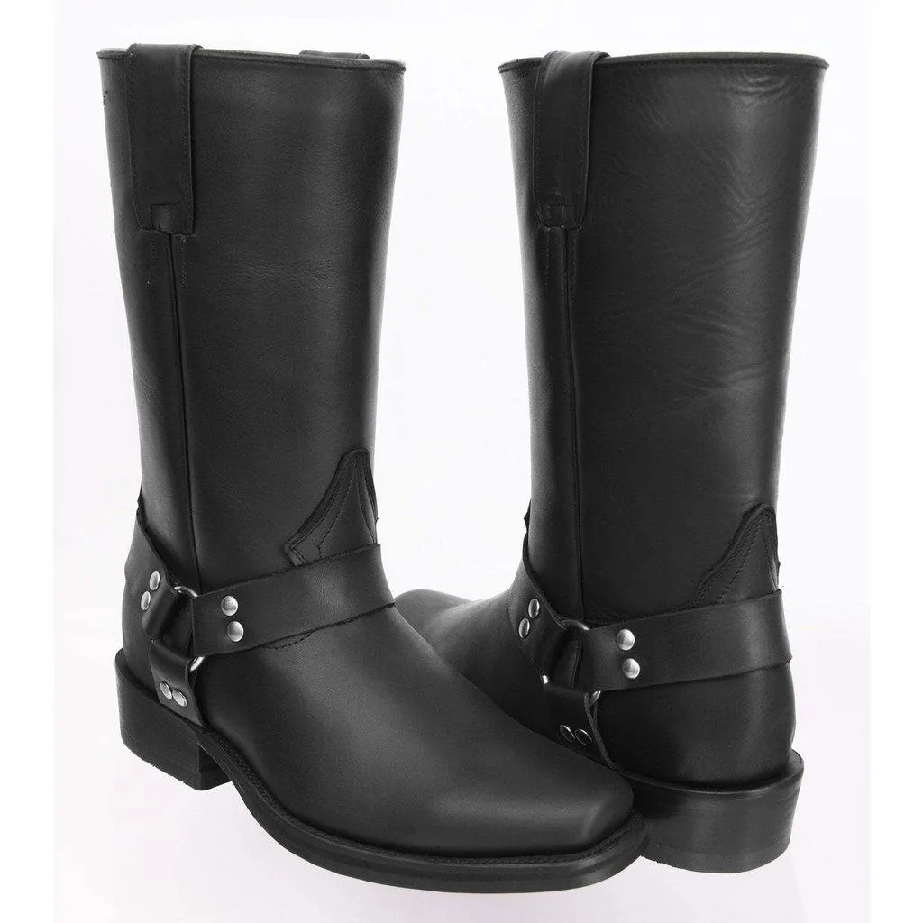 JB400 Black Leather Sole Motorcycle Boot