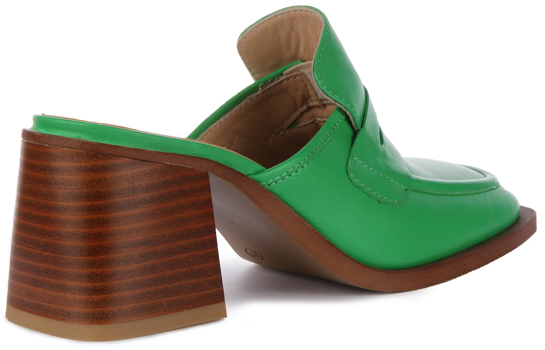 Justinreess England Charlie Open Shoes In Green For Women