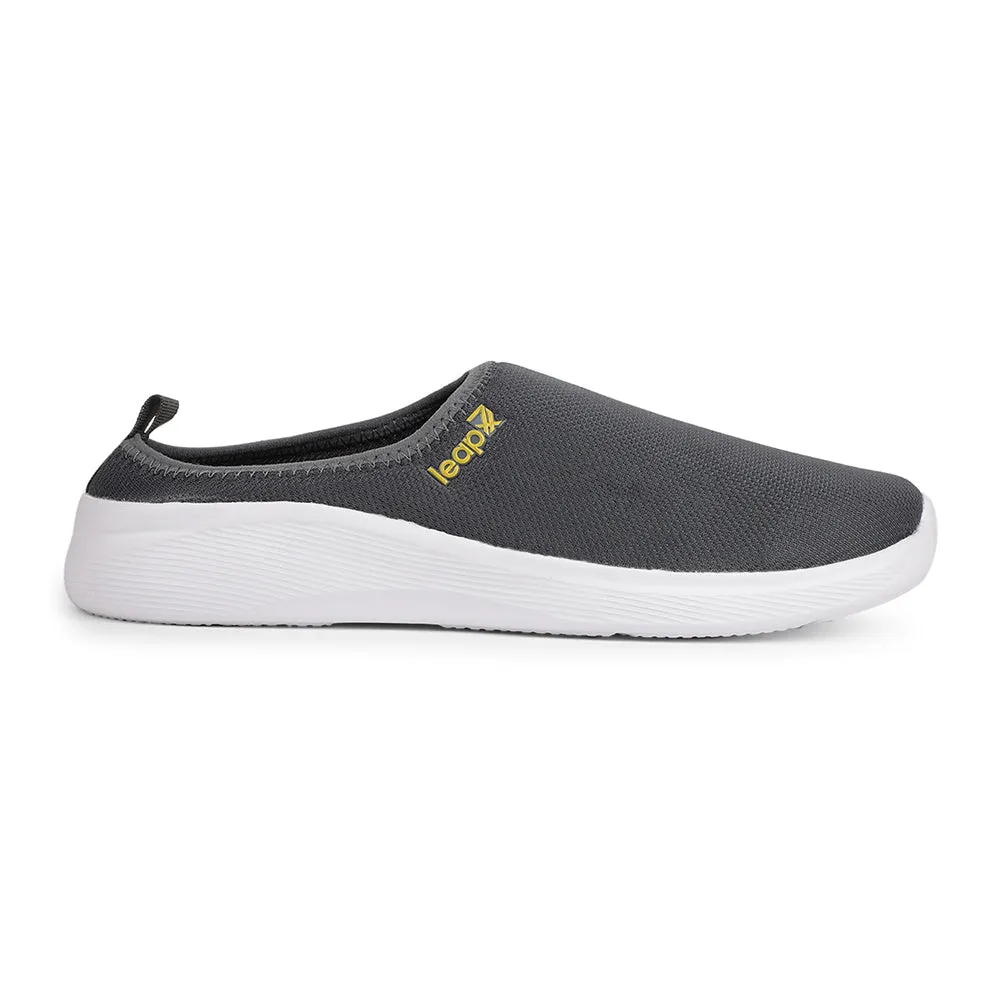 Leap7x Casual Dark Grey Slip-on Mule For Men VESTER-1 By Liberty