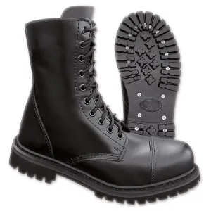 Leather boots Brandit 10 Eyelet, black