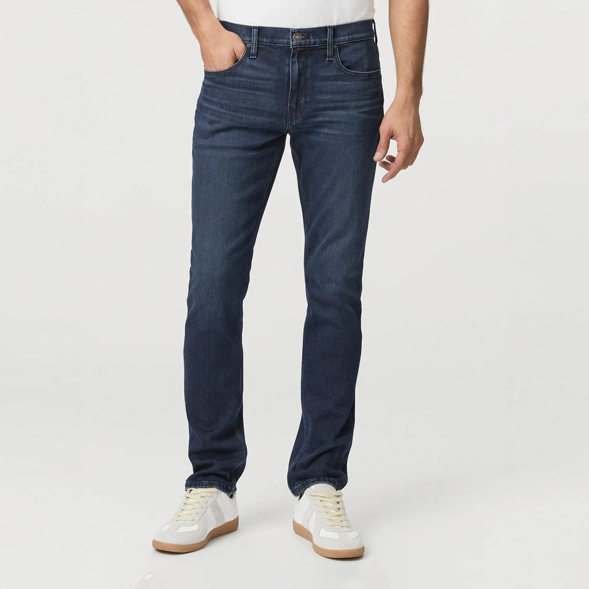 Lennox - Portola - Slim Fit Five Pocket Blue Dark Wash Jean - PAIGE