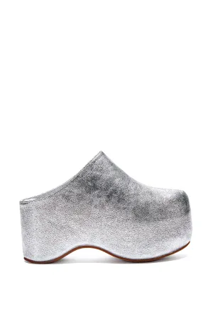 LIZZY-SILVER PLATFORM CLOG