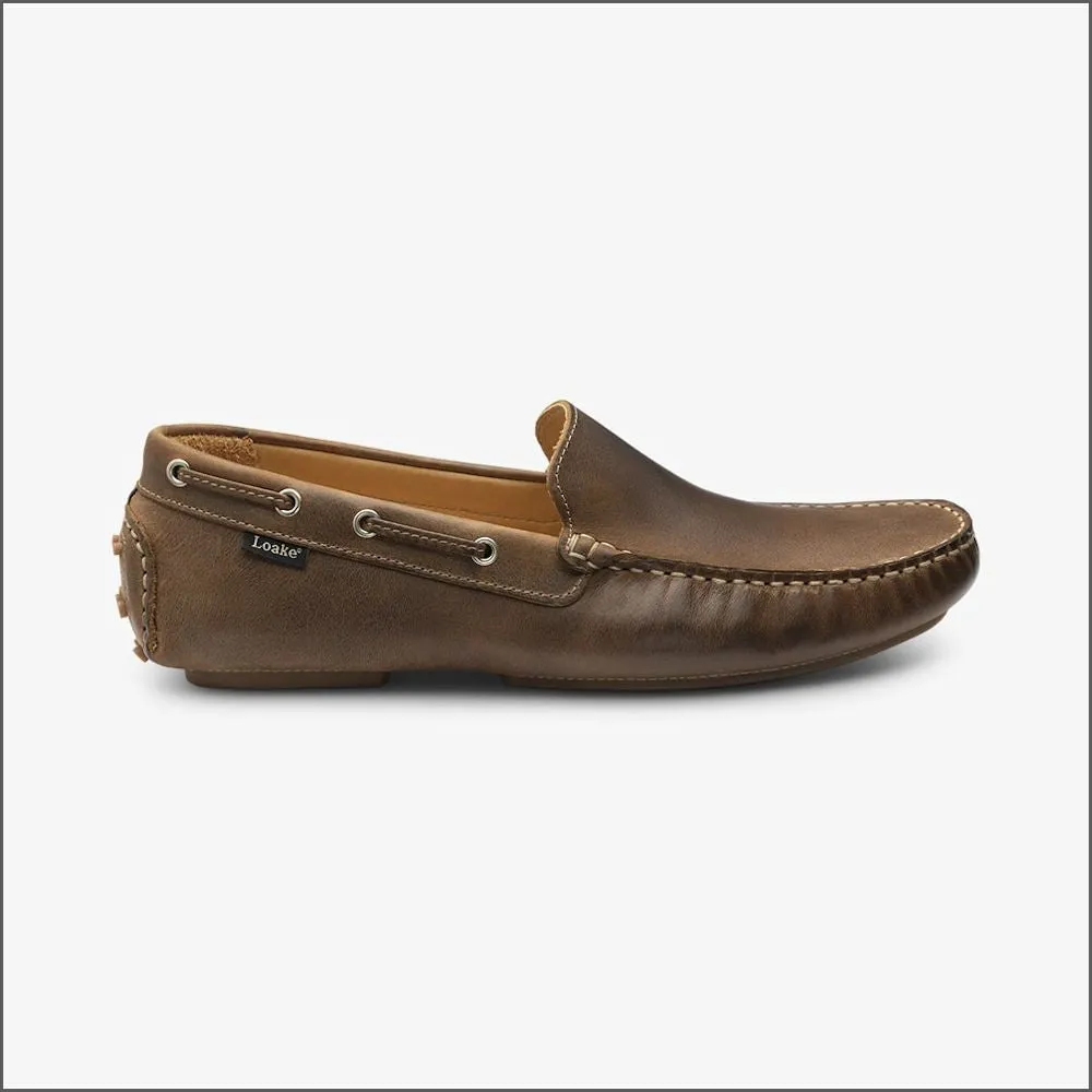 Loake Donington Brown Nubuck Driving Shoe--