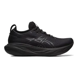 Men's Asics Gel-Nimbus 25, Black/Black, 9.5 D Medium