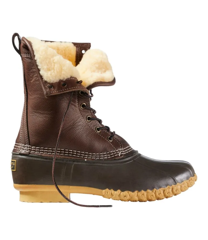 Men's Bean Boots, 10&quot; Shearling-Lined