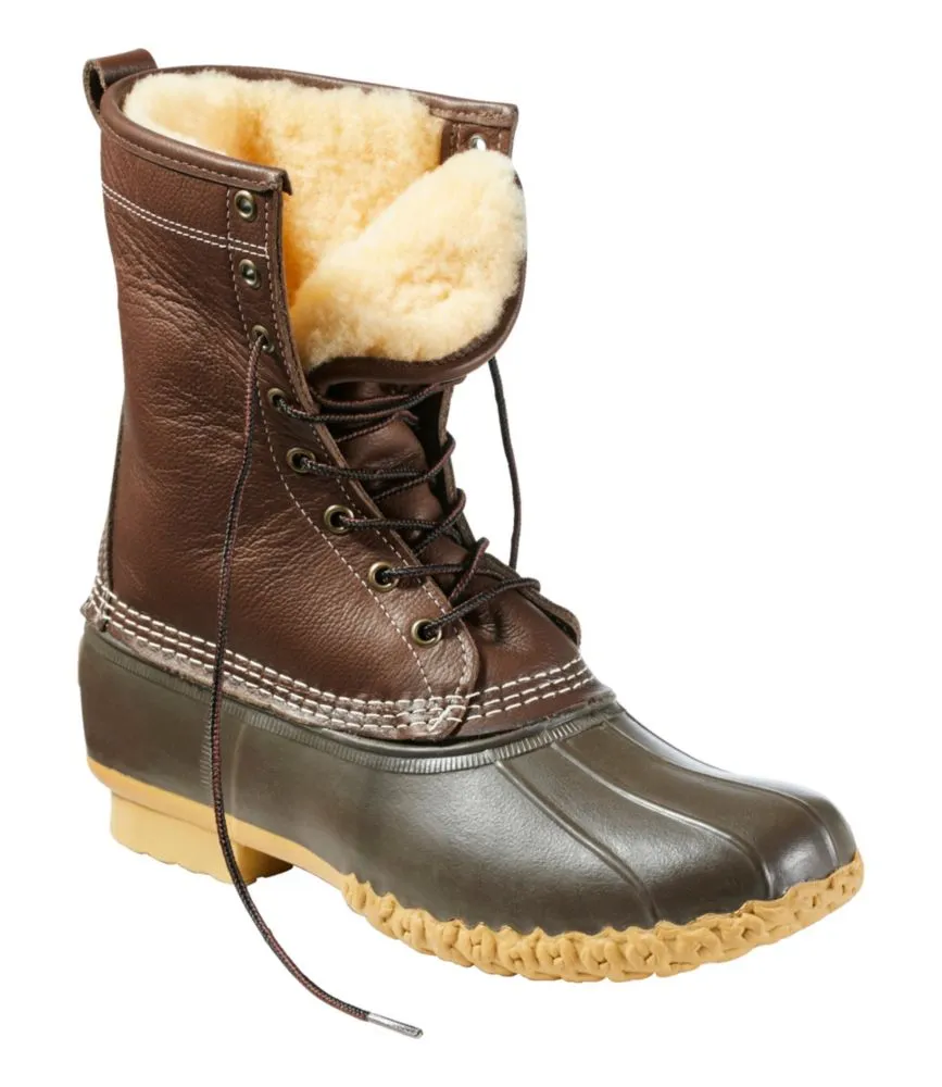 Men's Bean Boots, 10&quot; Shearling-Lined