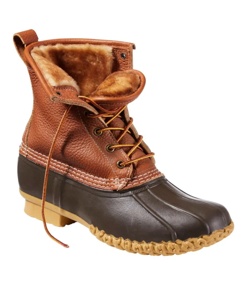 Men's Bean Boots, 8&quot; Shearling-Lined Insulated