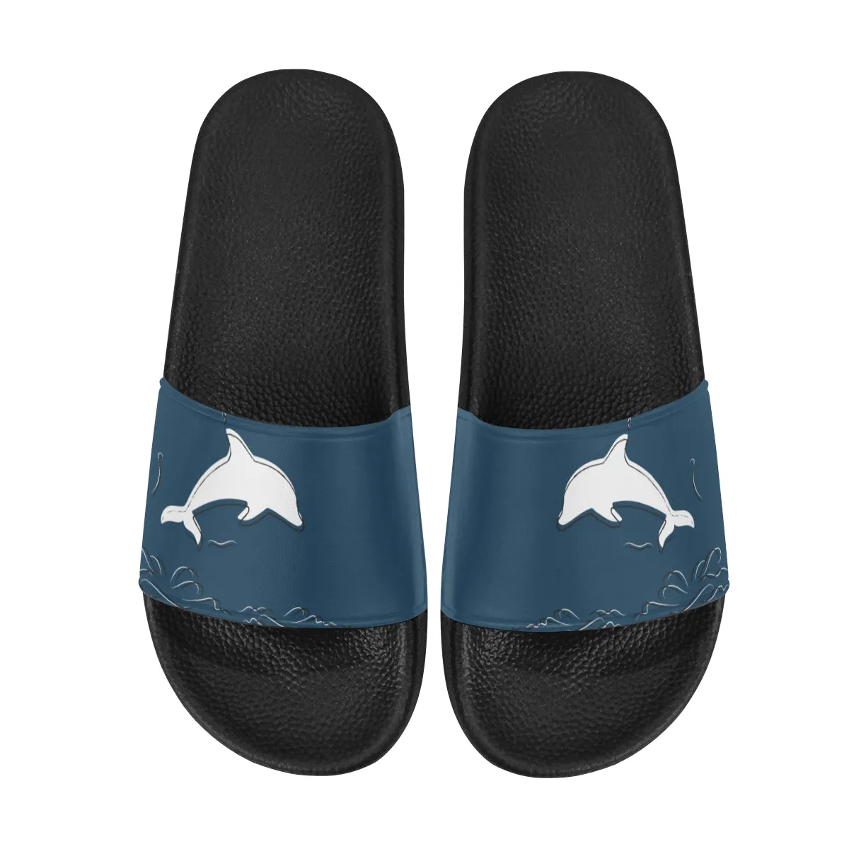 Men's Big Size Casual Dolphin Print Sliders Sandal