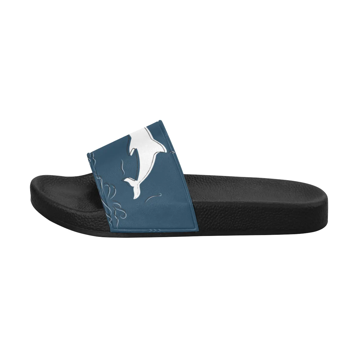 Men's Big Size Casual Dolphin Print Sliders Sandal