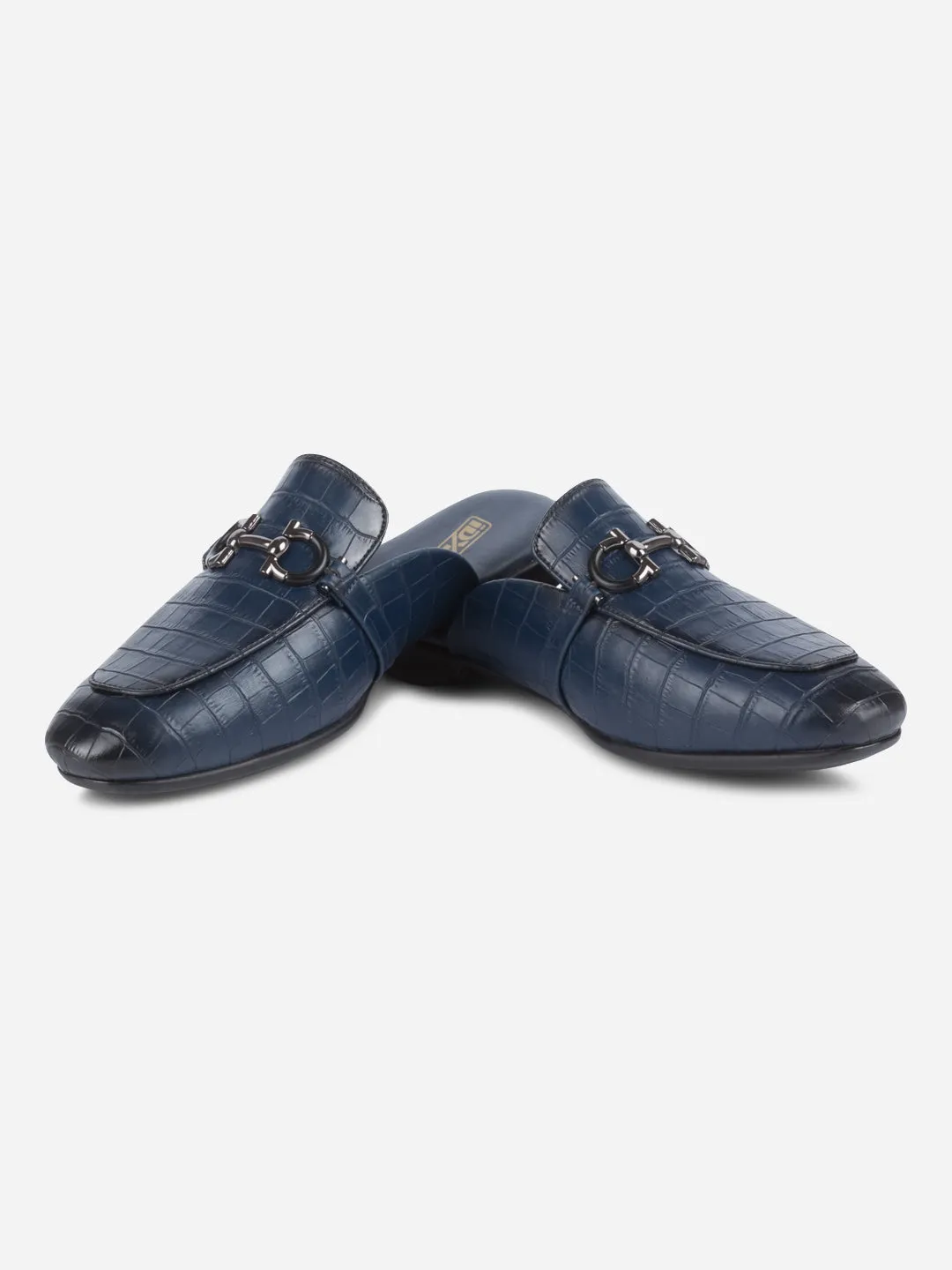 Men's Blue Smart Casual Buckle Mule (IX1089)