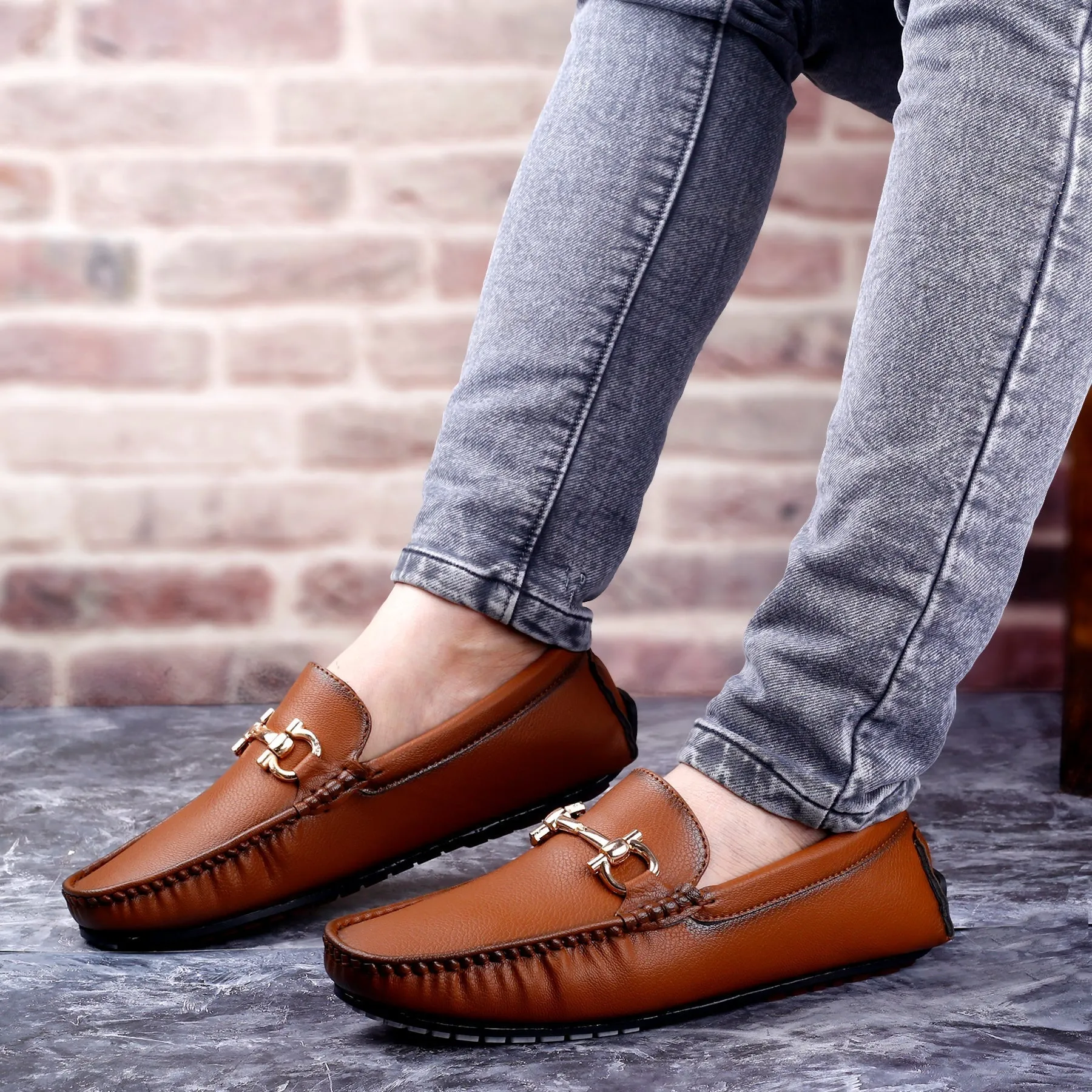 Men's Faux Leather Slip-on Loafers