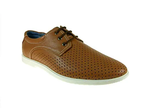 Men's Luke-01 Casual Round Toe Perforated Driving Sneakers Shoes