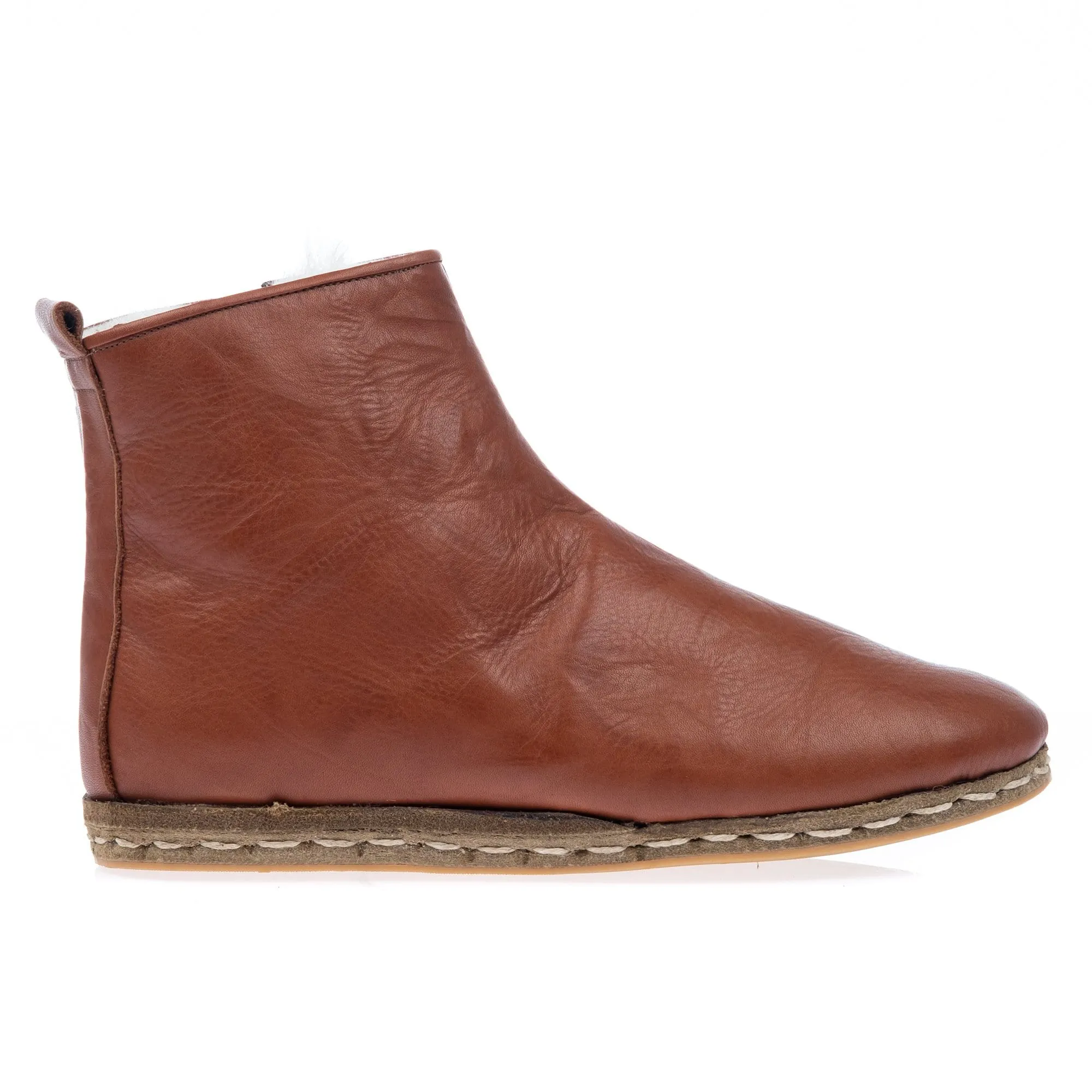 Men's Tan Shearling Boots