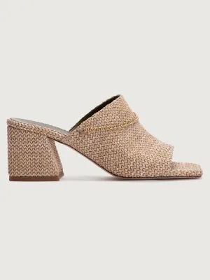 Messalina Mule - Natural Raffia