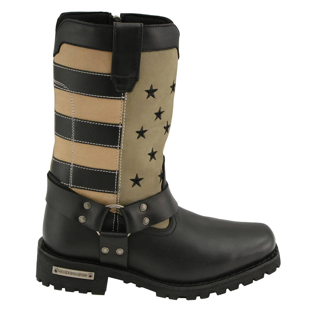 Milwaukee Leather MBL9363 Women’s Stars and Stripes Black with Tan